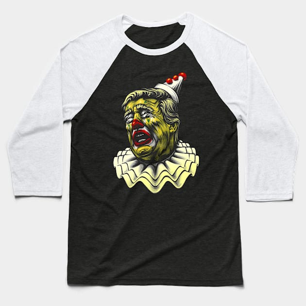 Sad! Clown Baseball T-Shirt by Woodrat